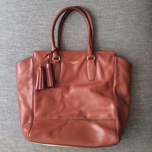 Coach Brown Leather Tote